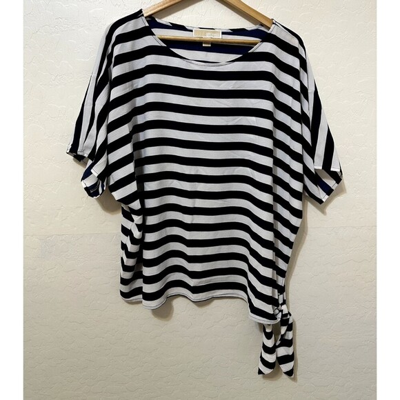 Michael Kors Womans Striped Top Size XL Nautical Sailor Minimal Capsule Career - Picture 1 of 10